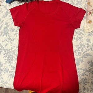 COPY - Limited Edition Red Lululemon Swiftly Tech Short Sleeve- Size 8